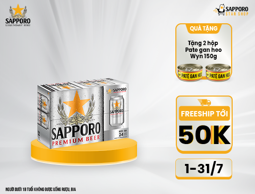 Sapporo Premium 24 lon 330ml
