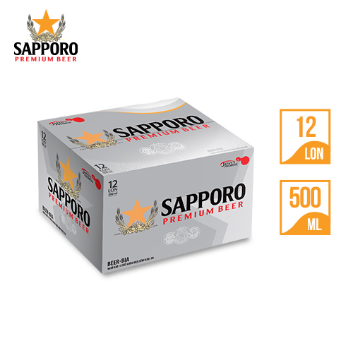 Sapporo Premium 12 lon 500ml