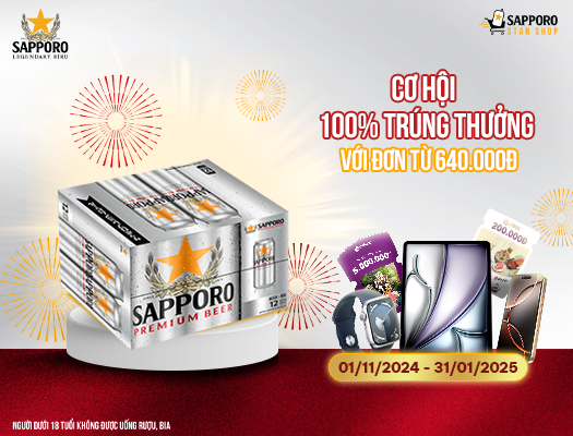 Sapporo Premium 12 lon 500ml