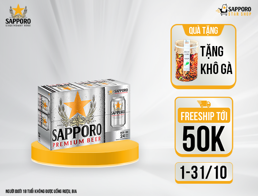 Sapporo Premium 24 lon 330ml